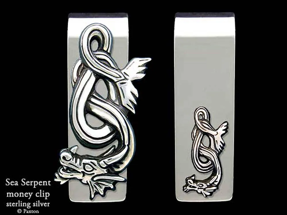 Sea Serpent Money Clip Sterling Silver
