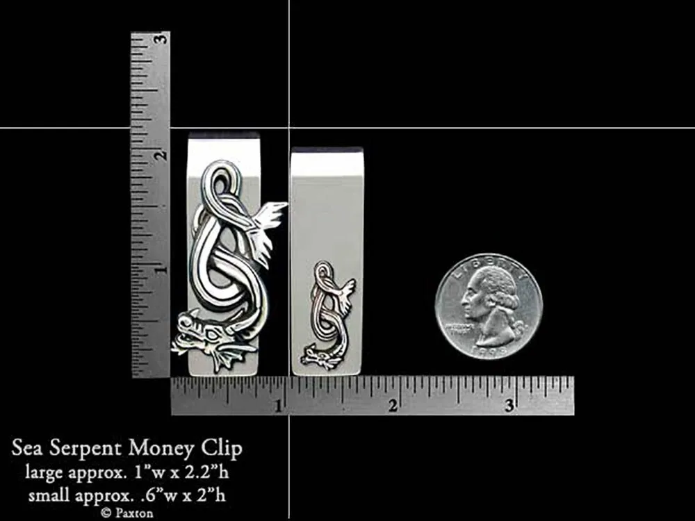 Sea Serpent Money Clip Sterling Silver