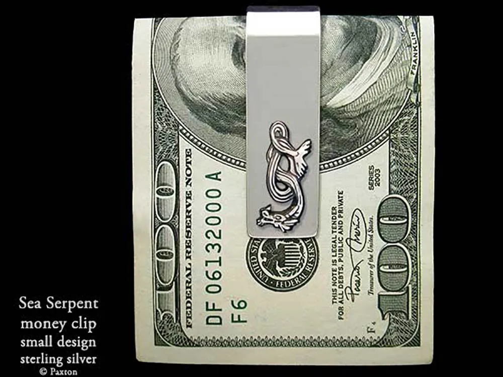 Sea Serpent Money Clip Sterling Silver