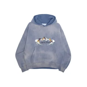 Sick And Tired Vintage Hoodie - Blue