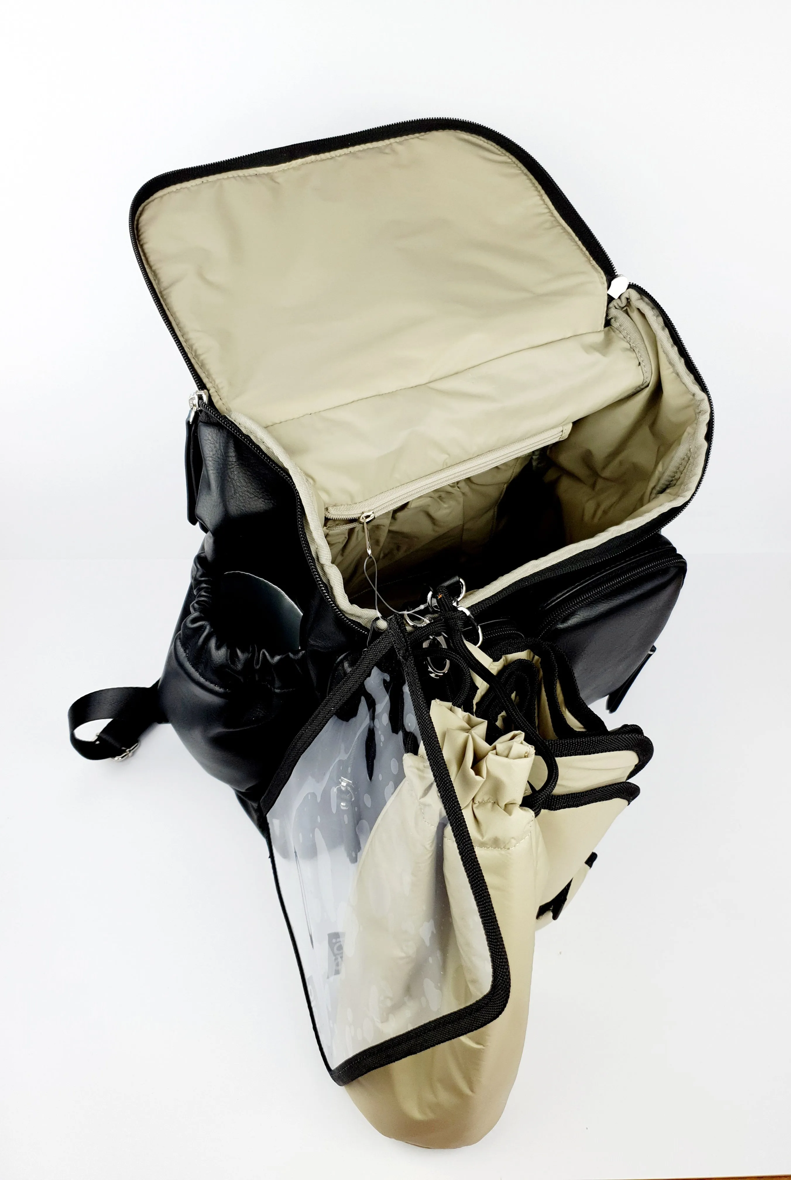 Signature Nappy Backpack - Black Vegan Leather