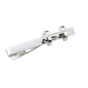 Silver Dumbbell Tie Bar Clasp