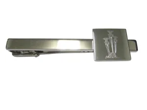 Silver Toned Etched Carnivorous Sarracenia Pitcher Plant Tie Clip