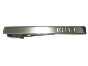 Silver Toned Etched Myers Briggs ESTJ Tie Clip