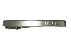 Silver Toned Etched Myers Briggs INTP Tie Clip