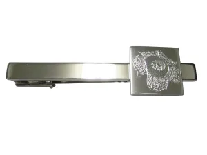 Silver Toned Etched Rafflesia Arnoldii Carnivorous Plant Tie Clip
