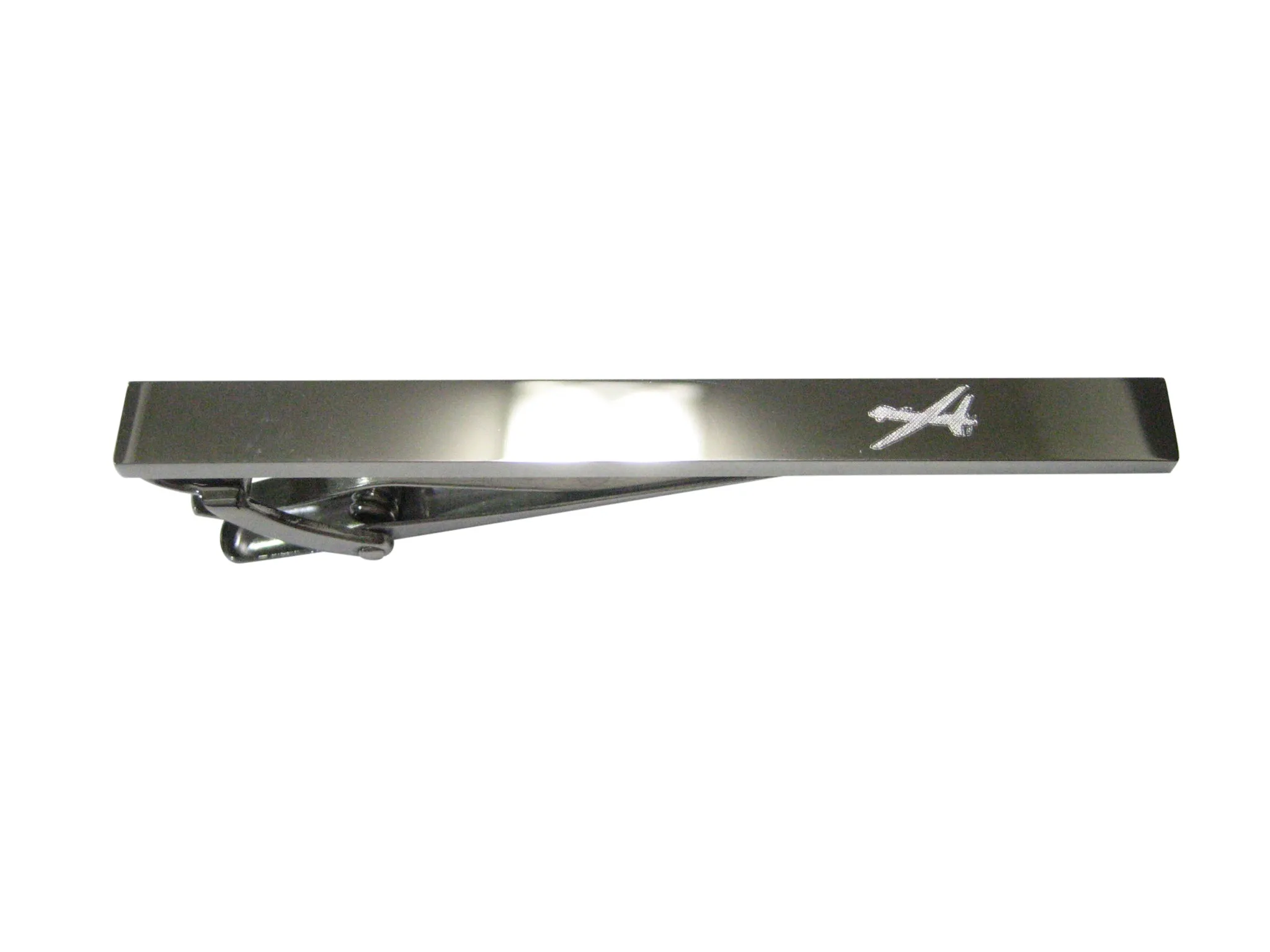 Silver Toned Etched Sleek Unmanned Aerial Vehicle UAV Drone V2 Tie Clip