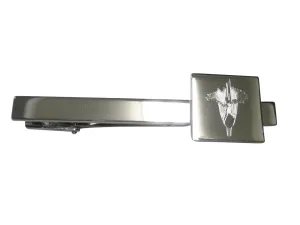 Silver Toned Etched Titan Arum Corpse Flower Carnivorous Plant Pendant Tie Clip