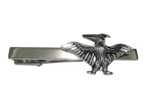 Silver Toned Flying Pterodactyl Dinosaur Tie Clip