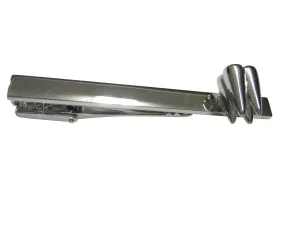Silver Toned Shiny Dental Tooth Teeth Tie Clip