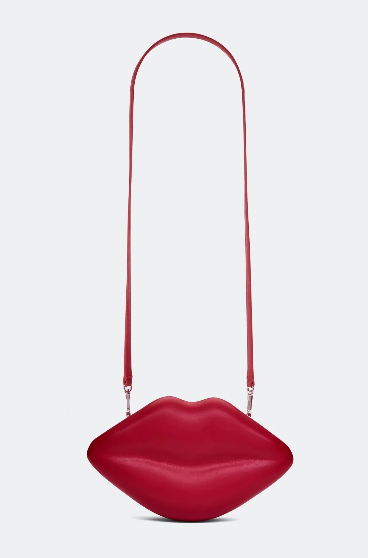SIMONMILLER - Vegan Leather Lip Clutch - Luck my Red