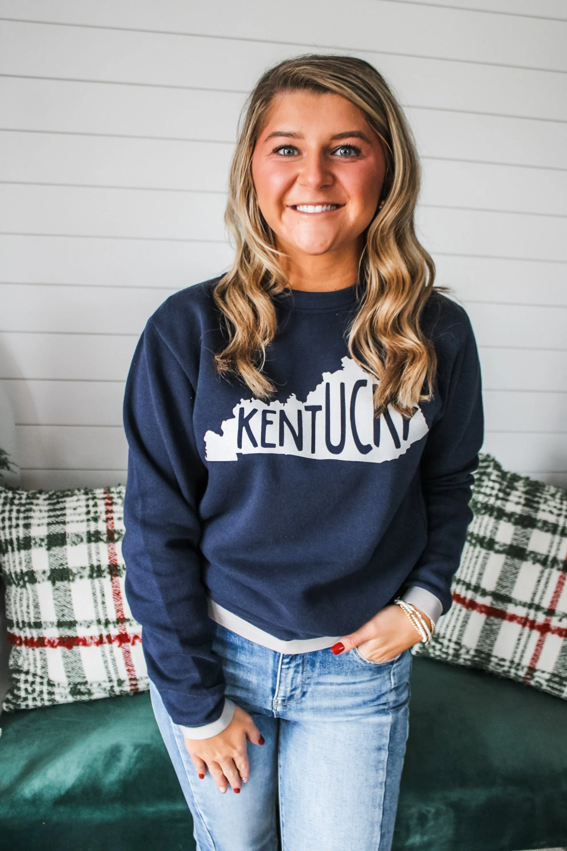 Simply Kentucky Banded Sweatshirt • Navy - FINAL SALE