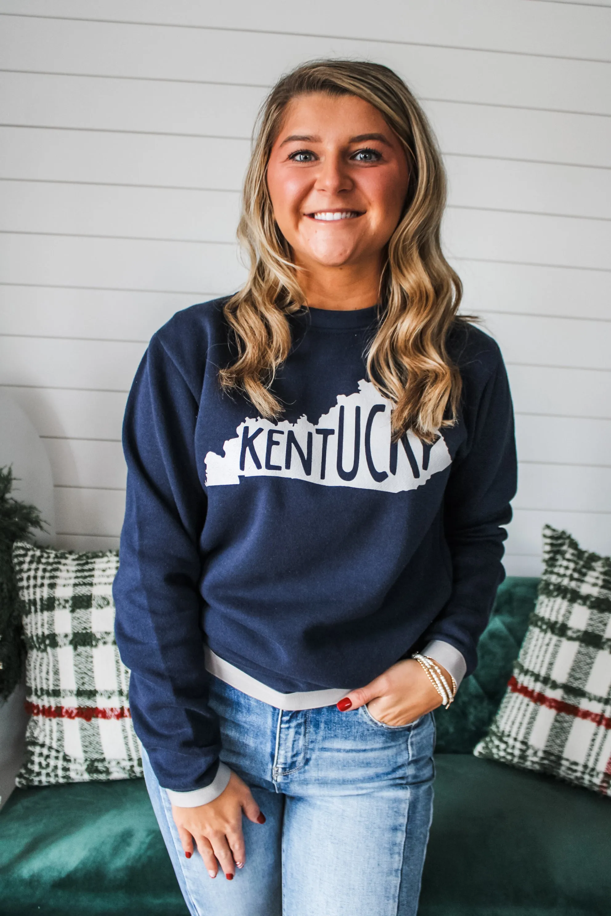 Simply Kentucky Banded Sweatshirt • Navy - FINAL SALE