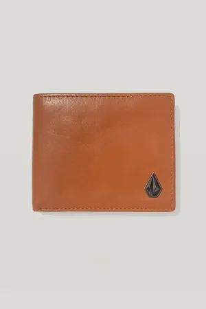 Single Stone Leather Wallet - Tan