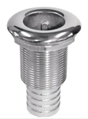 SKIN FITTINGS - 316 STAINLESS (BARBED HOSE TAIL END) 32mm