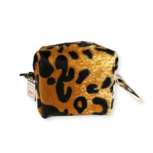 Sloane Fuzzy Leopard Mini Mini Clip-on Bag