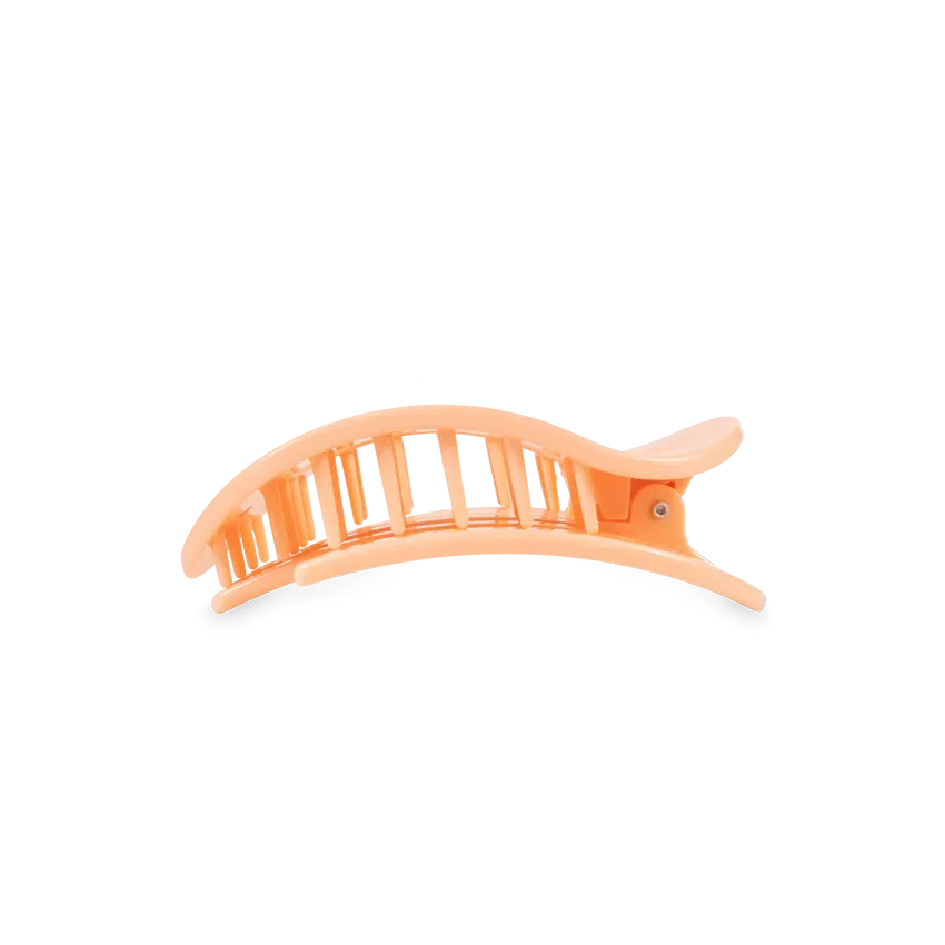 Small Teleties Flat Oval Clip - Peach Fuzz