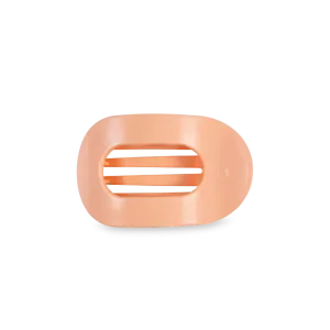 Small Teleties Flat Oval Clip - Peach Fuzz