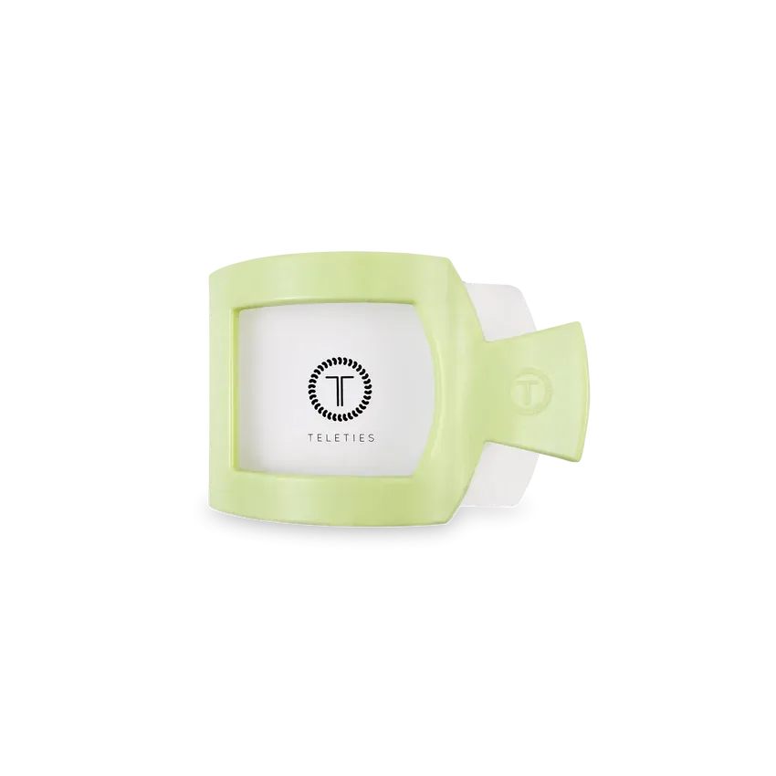 Small Teleties Flat Square Clip - Aloe, There!