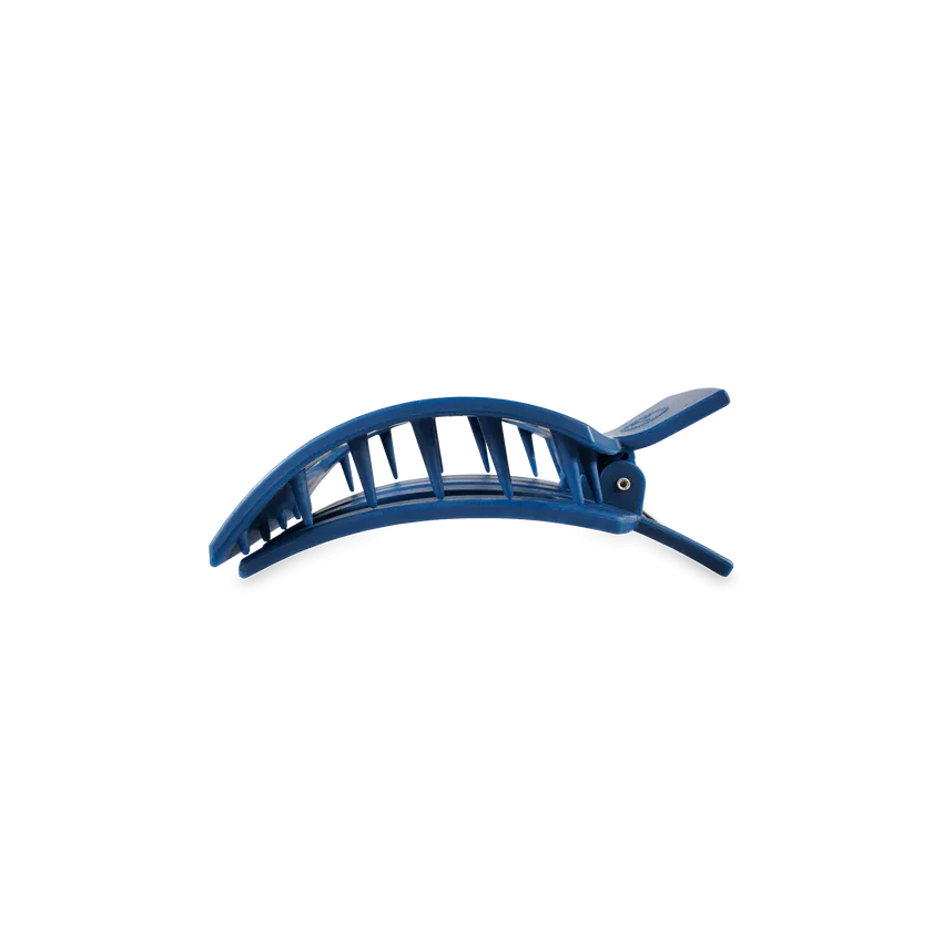 Small Teleties Flat Square Clip - Midnight Rain Navy
