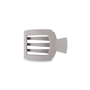 Small Teleties Flat Square Clip - Silver Flames
