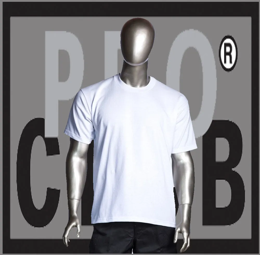 Snow White Short Sleeve Crew Neck Pro Club Comfort T Shirt