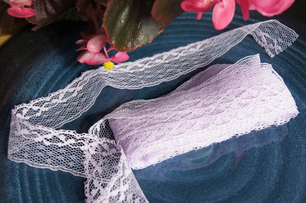 Soft Lavender Fine Lace Trim 1" wide