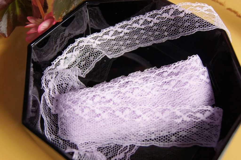 Soft Lavender Fine Lace Trim 1" wide