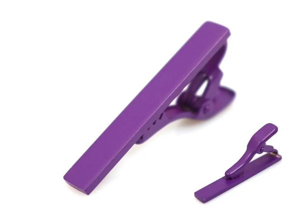 Solid Colors Skinny Tie Clip Clasp Bar