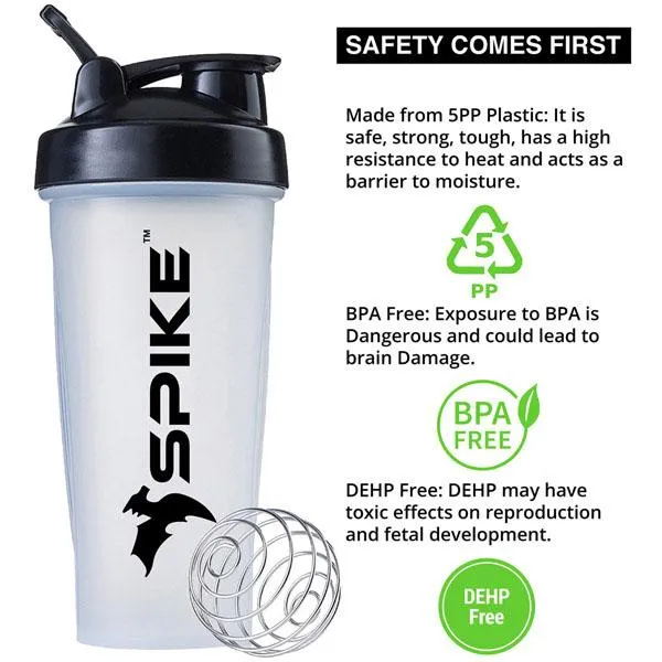 Spike Protein Shaker Bottle 700ml (Clear)