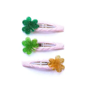 SPR- Lucky Charms Glitter Green Snap Clip