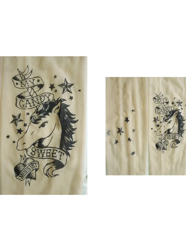 Spring collection - unicorn tattoo tights