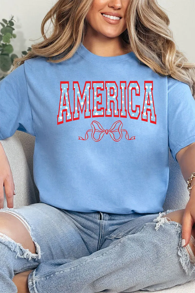 Star Spangled Bow Short Sleeve Relaxed Fit T-Shirt