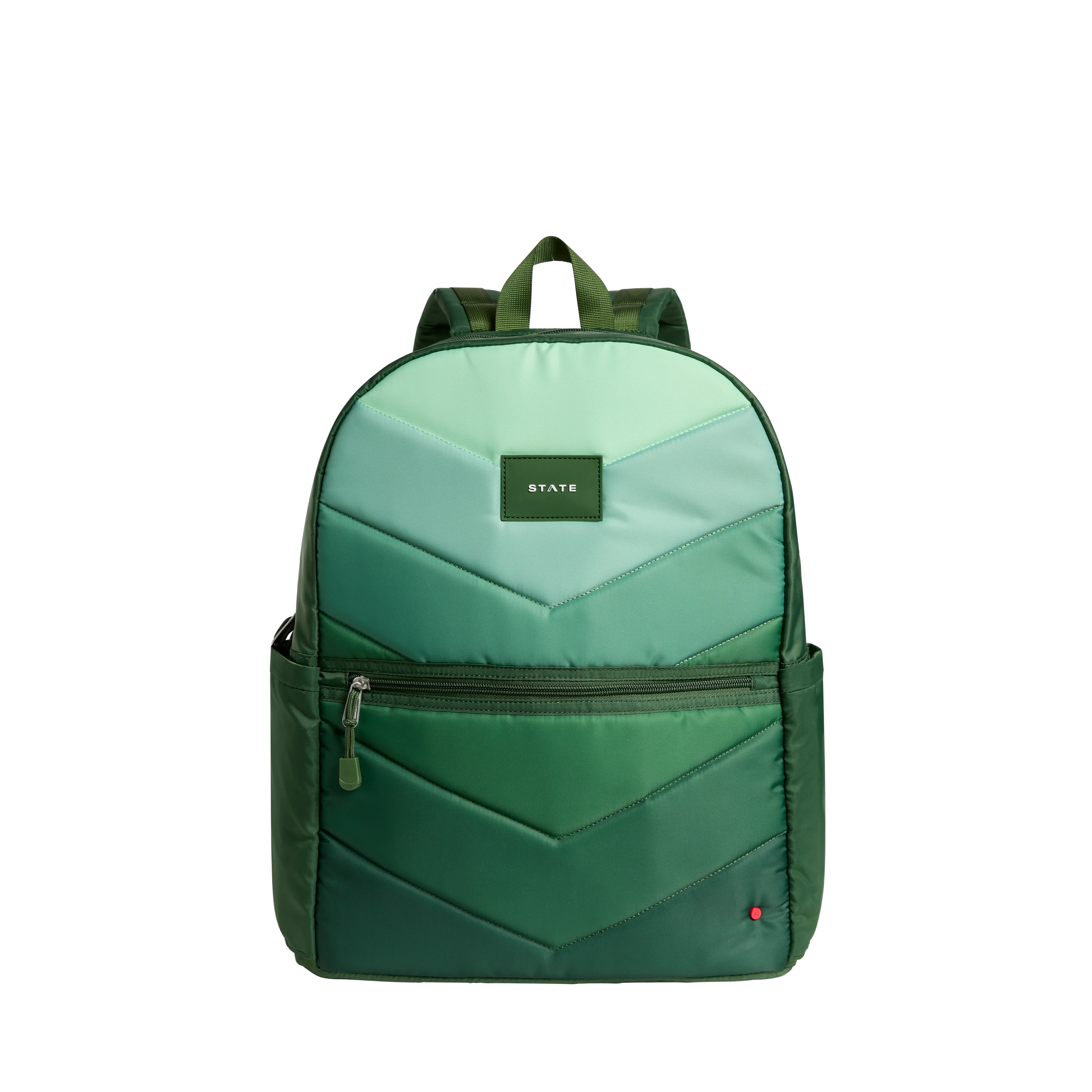 State Bags Kane Double Pocket Large Backpack - Olive Chevron