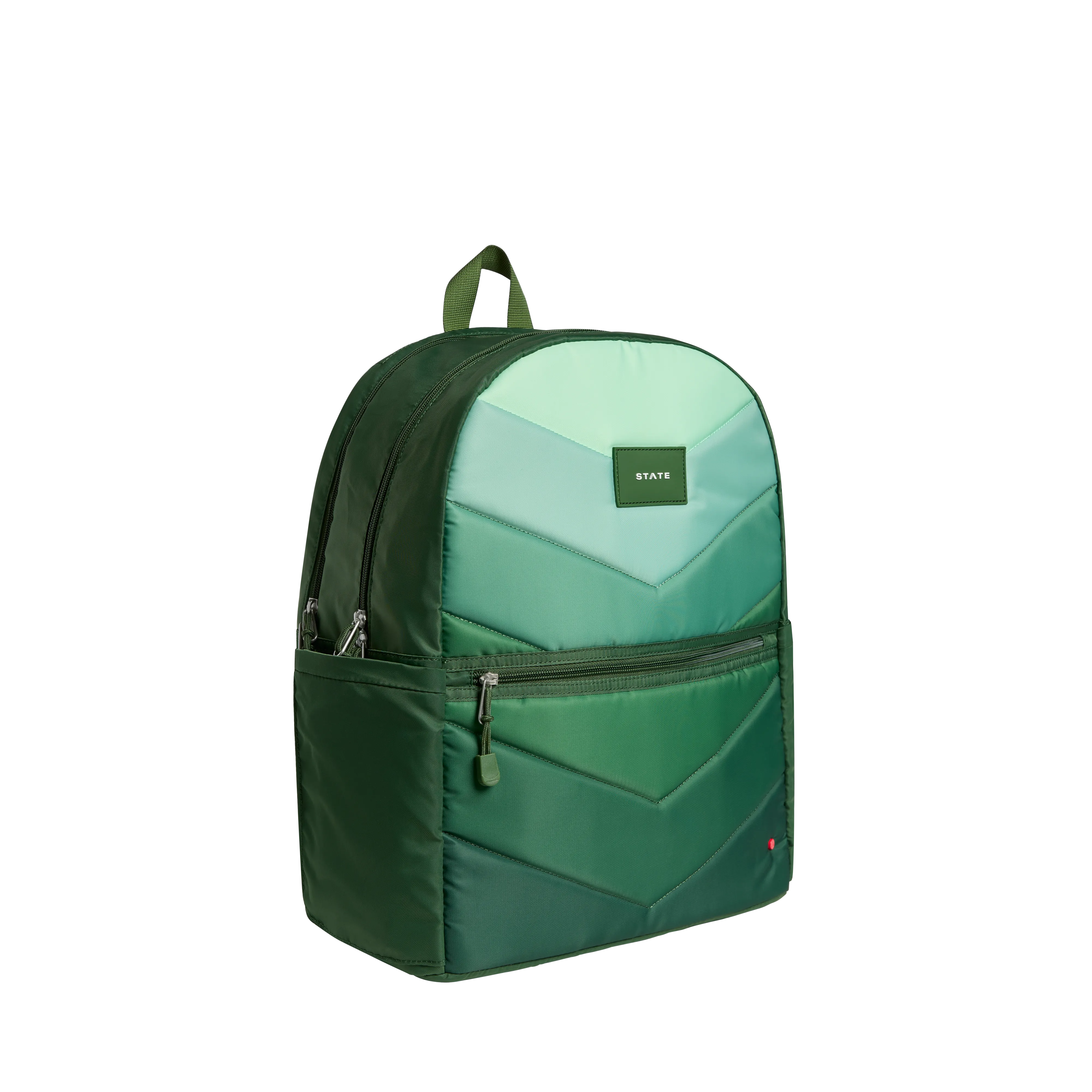 State Bags Kane Double Pocket Large Backpack - Olive Chevron