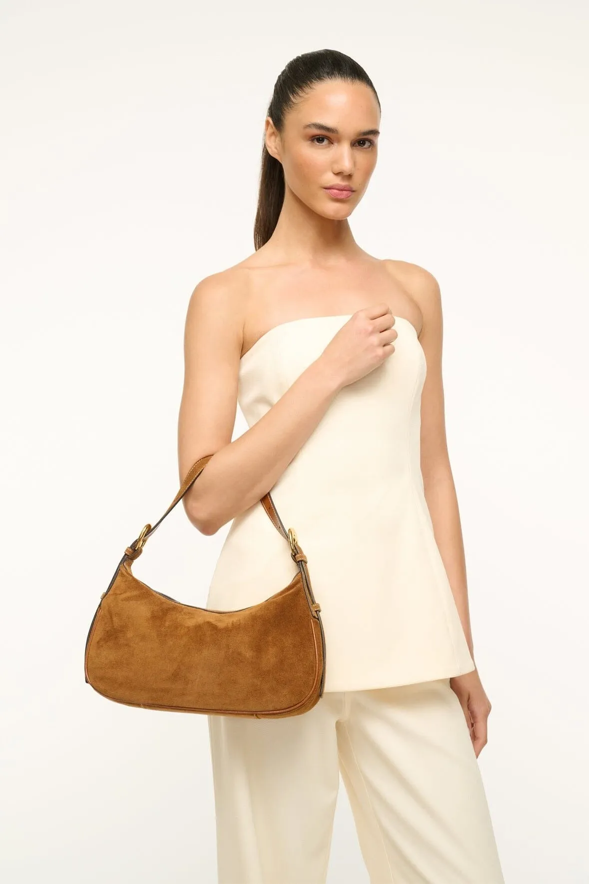 Staud Pine Shoulder Bag in Tan
