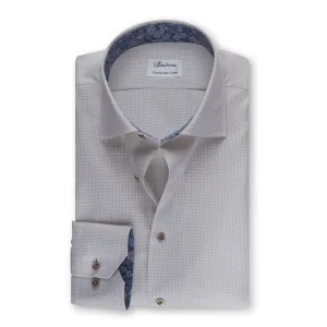 Stenströms-  Houndstooth Shirt-Beige