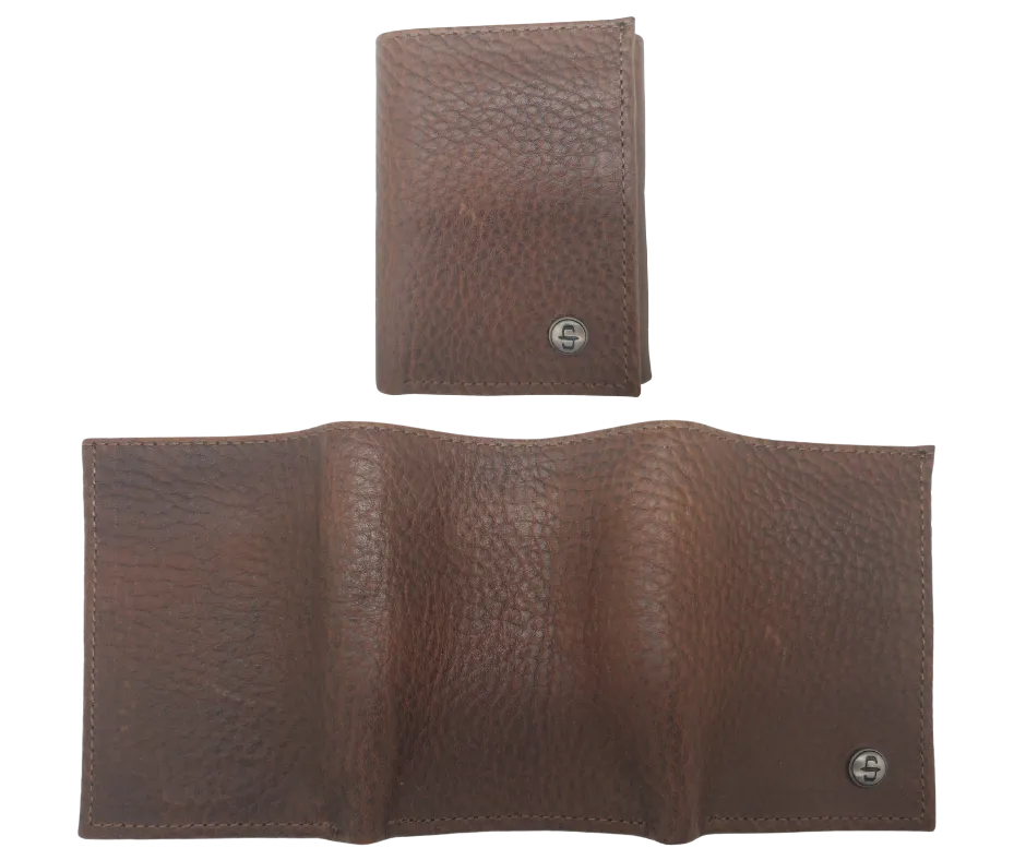 Stetson Bison Tri-Fold Wallet