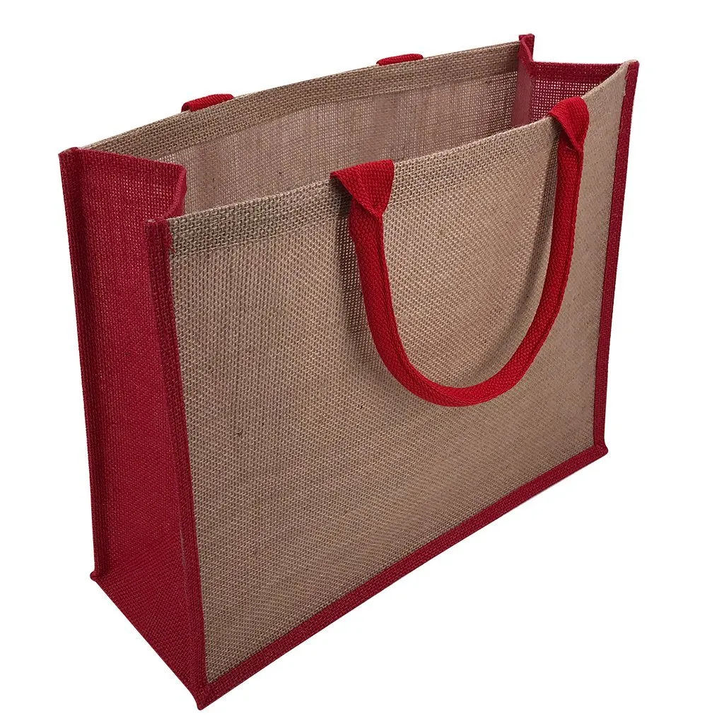 Stock Jute Bag Coloured-Red(SJB-02RD)