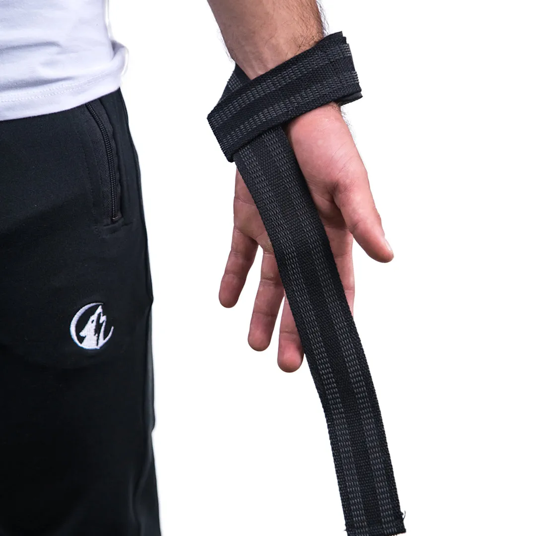 STRAPS PARA GYM - BLACK GRAY STRIPE