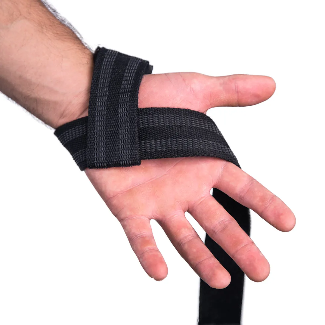 STRAPS PARA GYM - BLACK GRAY STRIPE