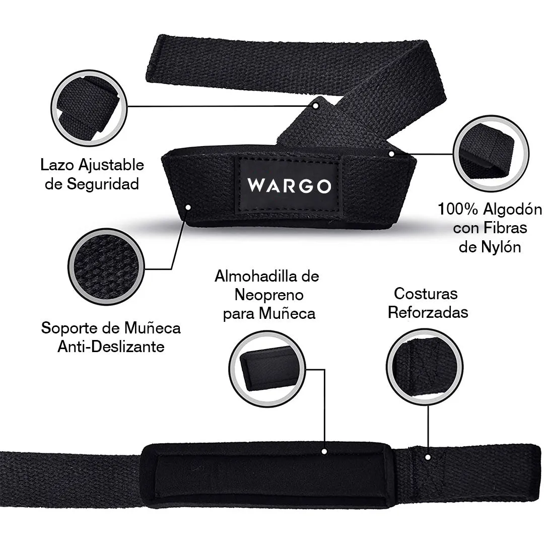 STRAPS PARA GYM - BLACK GRAY STRIPE