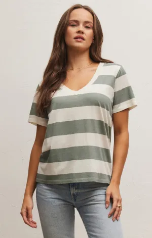 Stripe Girlfriend V-Neck Tee