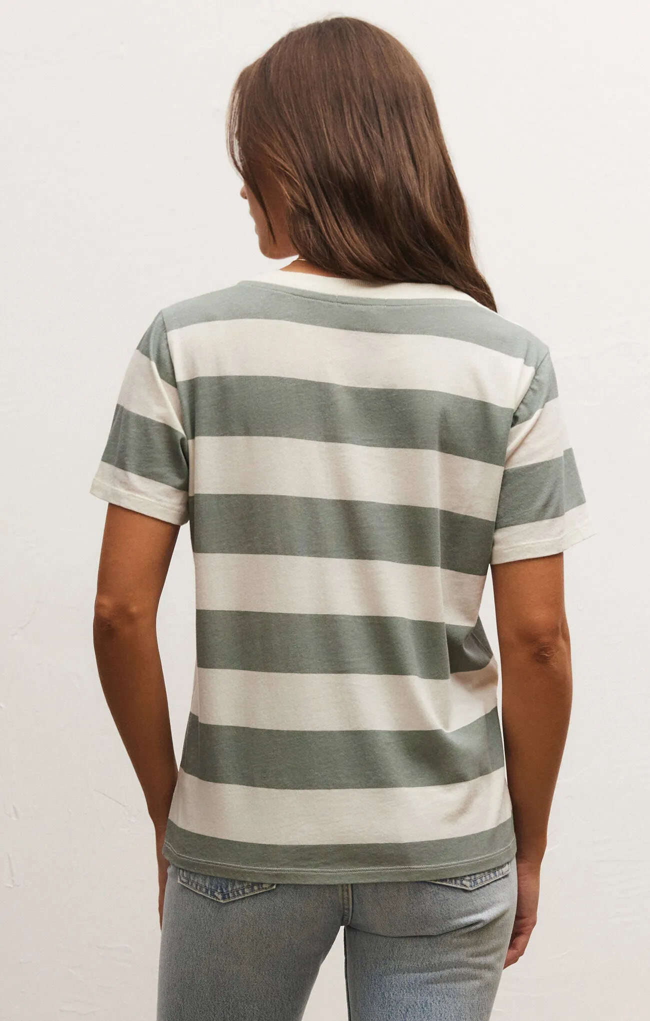 Stripe Girlfriend V-Neck Tee