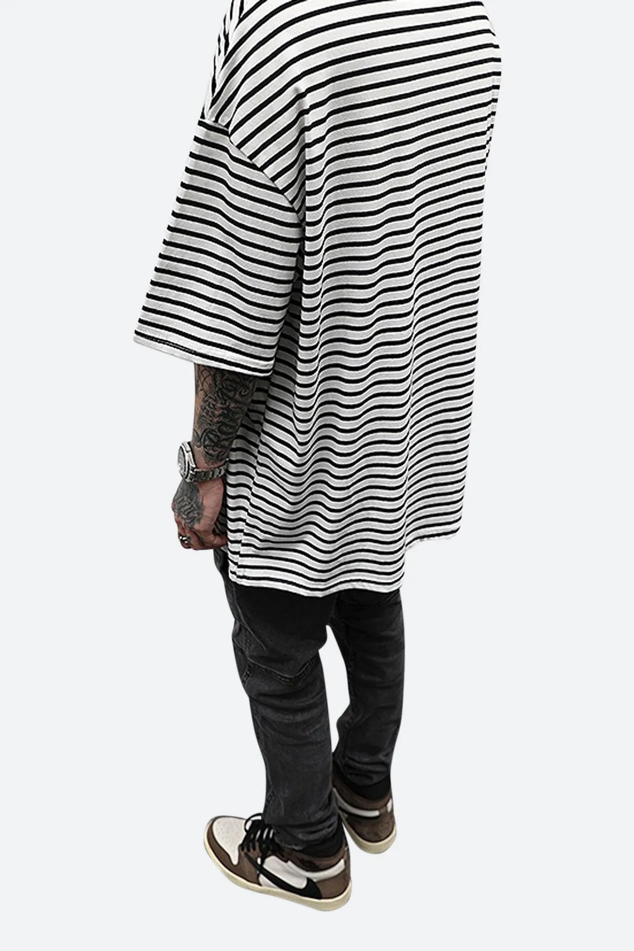 STRIPED T WHITE
