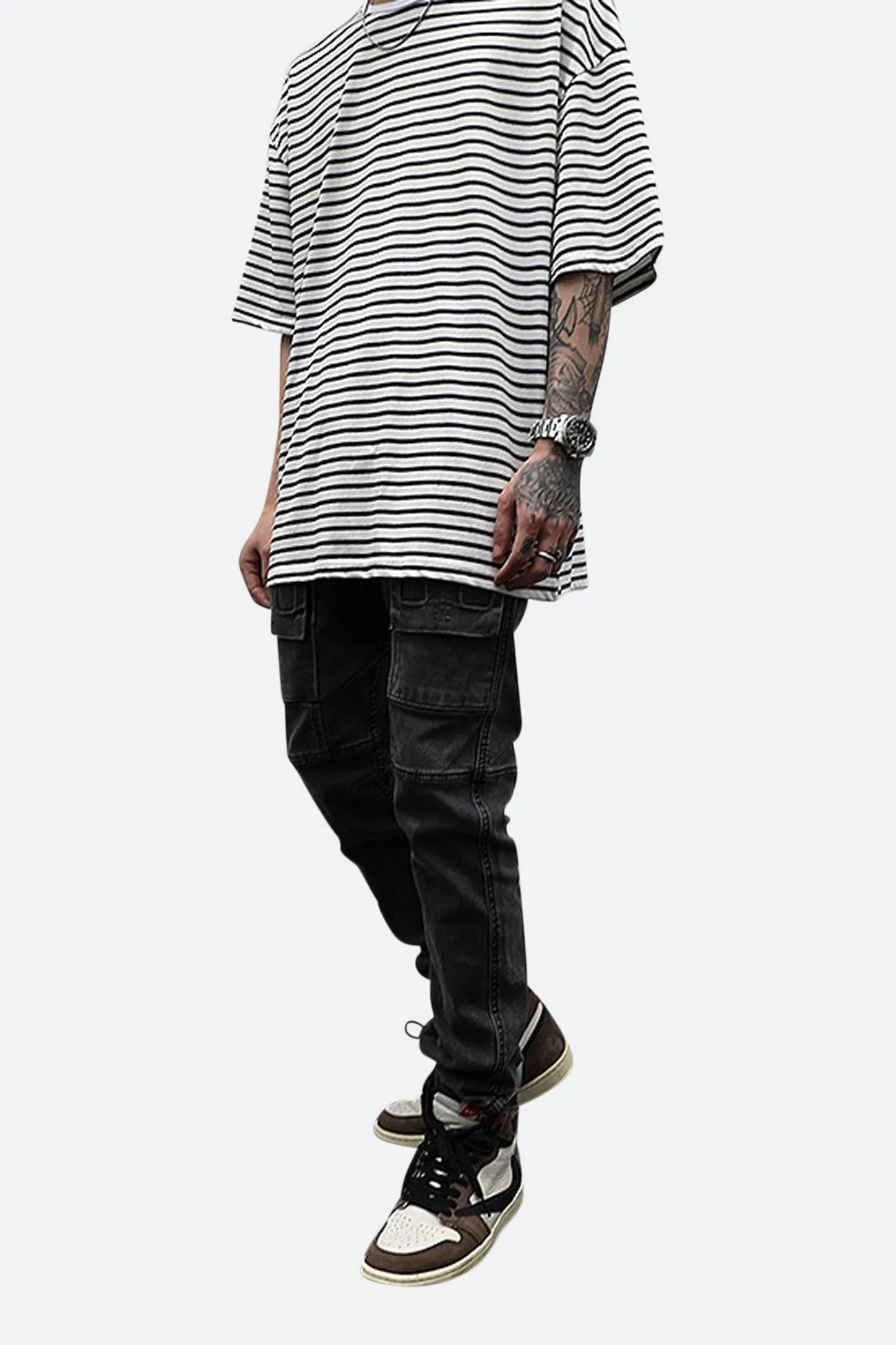 STRIPED T WHITE