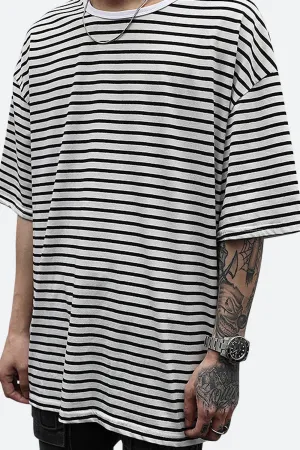 STRIPED T WHITE