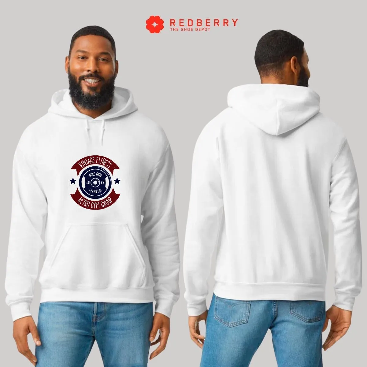 Sudadera Hombre  Hoodie Gym Ejercicio Fitness GF1020