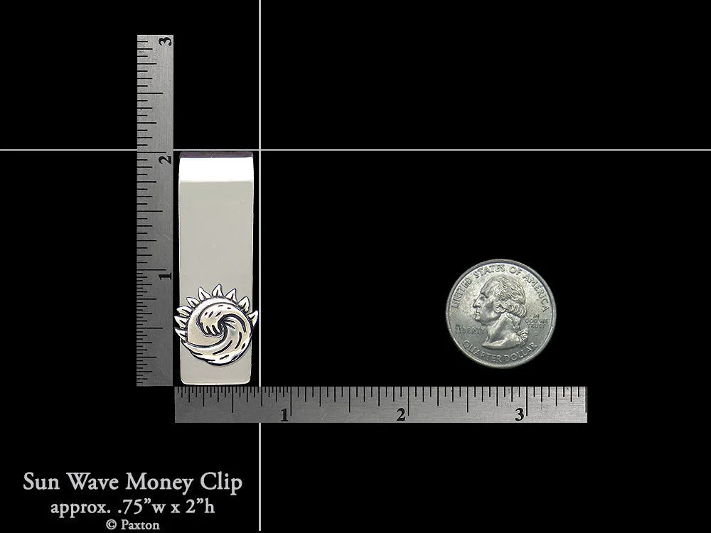 Sun Ocean Wave Money Clip Sterling Silver