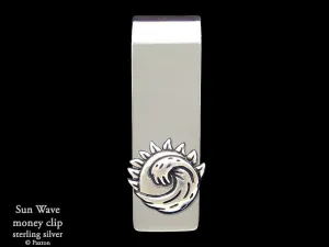 Sun Ocean Wave Money Clip Sterling Silver